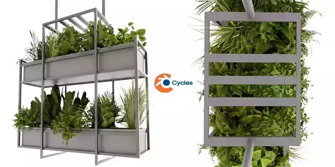 Collection plant vol 491 - hanging - bush - blender model