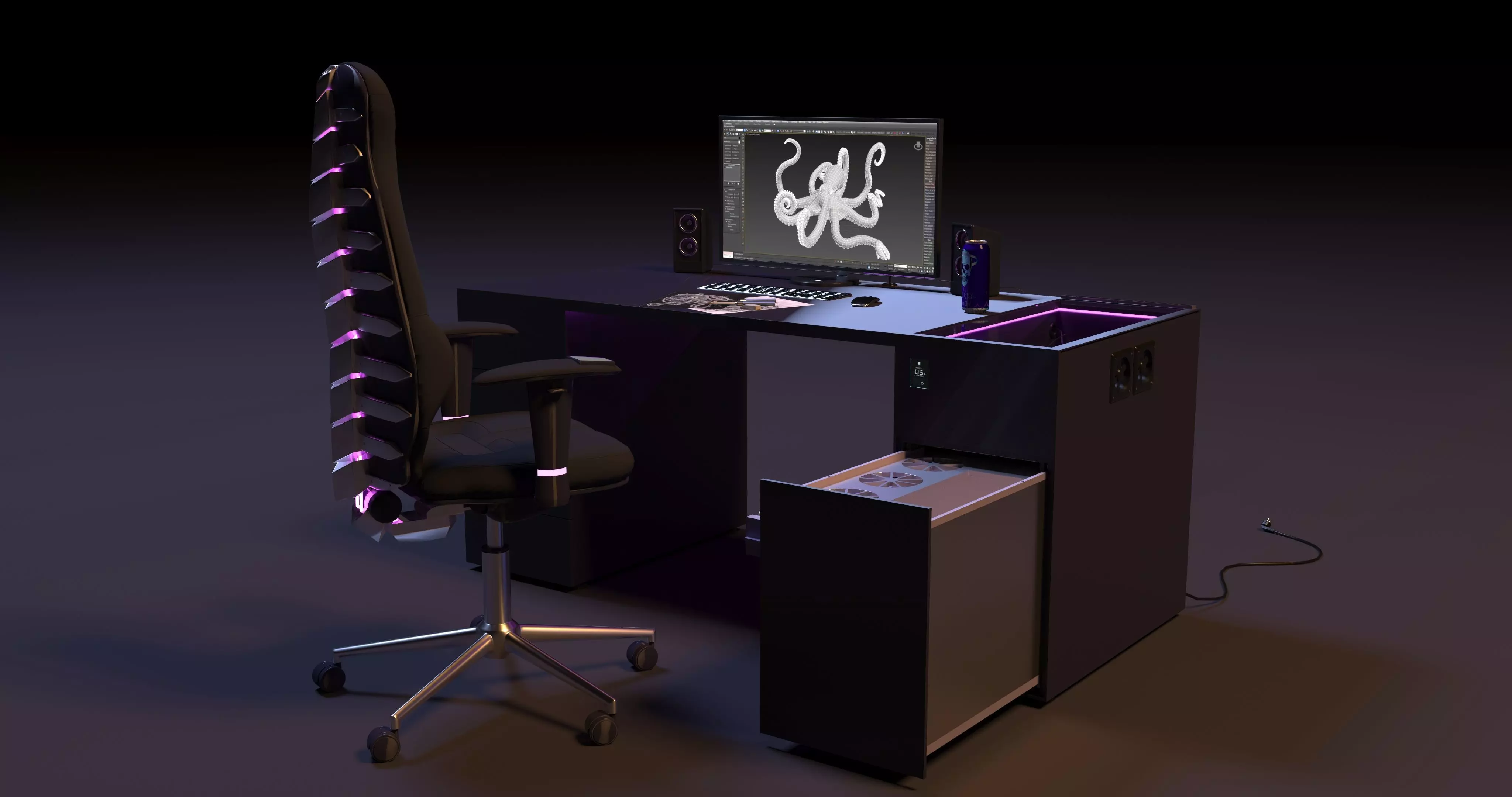 Designer workspace 3D model_0