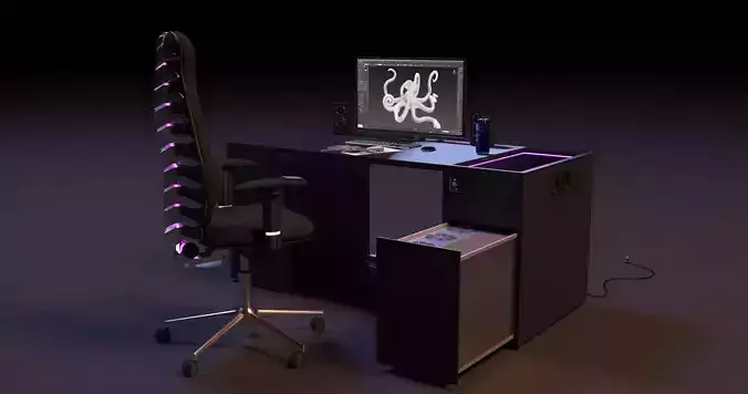 Designer workspace 3D model