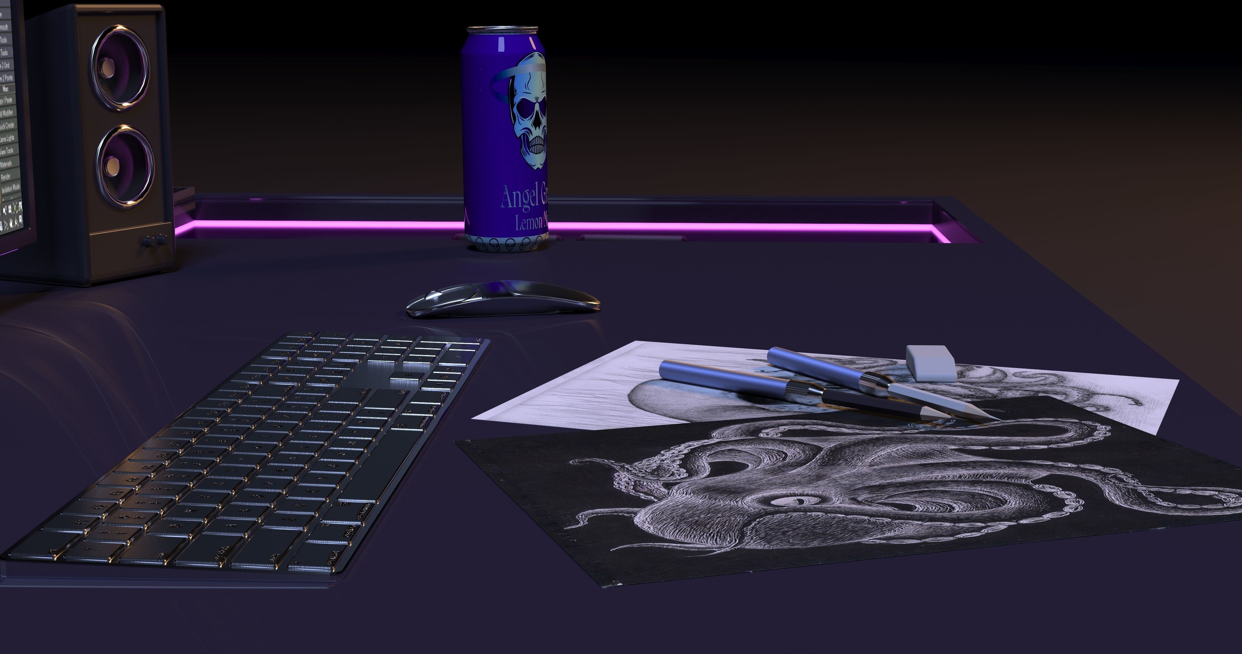 Designer workspace 3D model_2