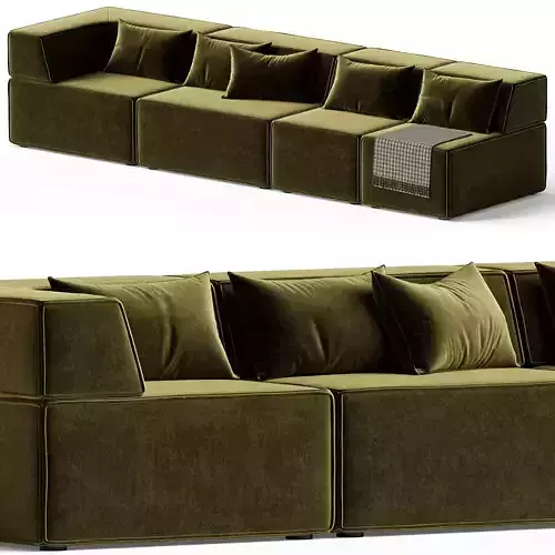 Modular Vintage Landscape Sofa