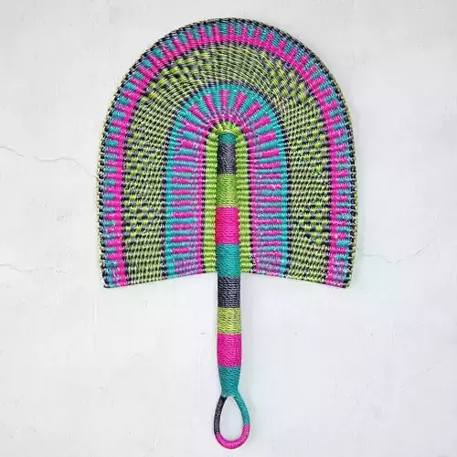 African Handwoven Fan 29