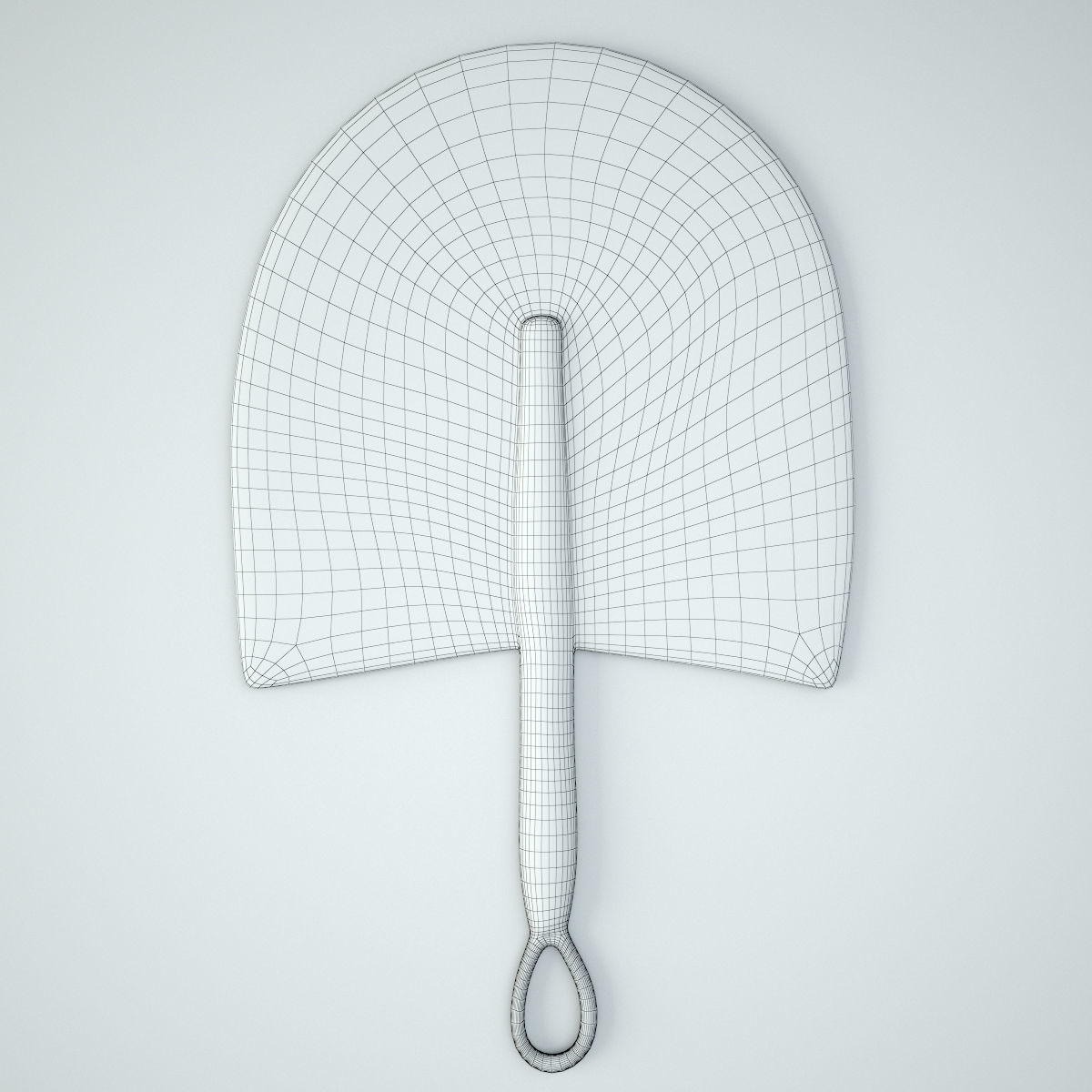 African Handwoven Fan 29 3D model_2