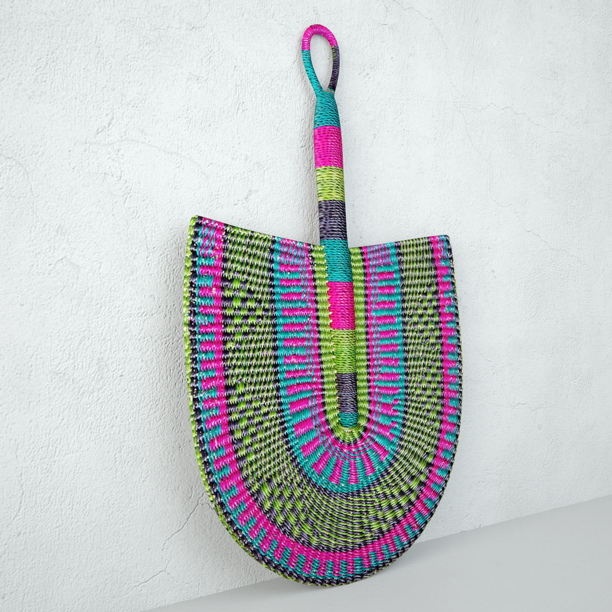African Handwoven Fan 29 3D model_3