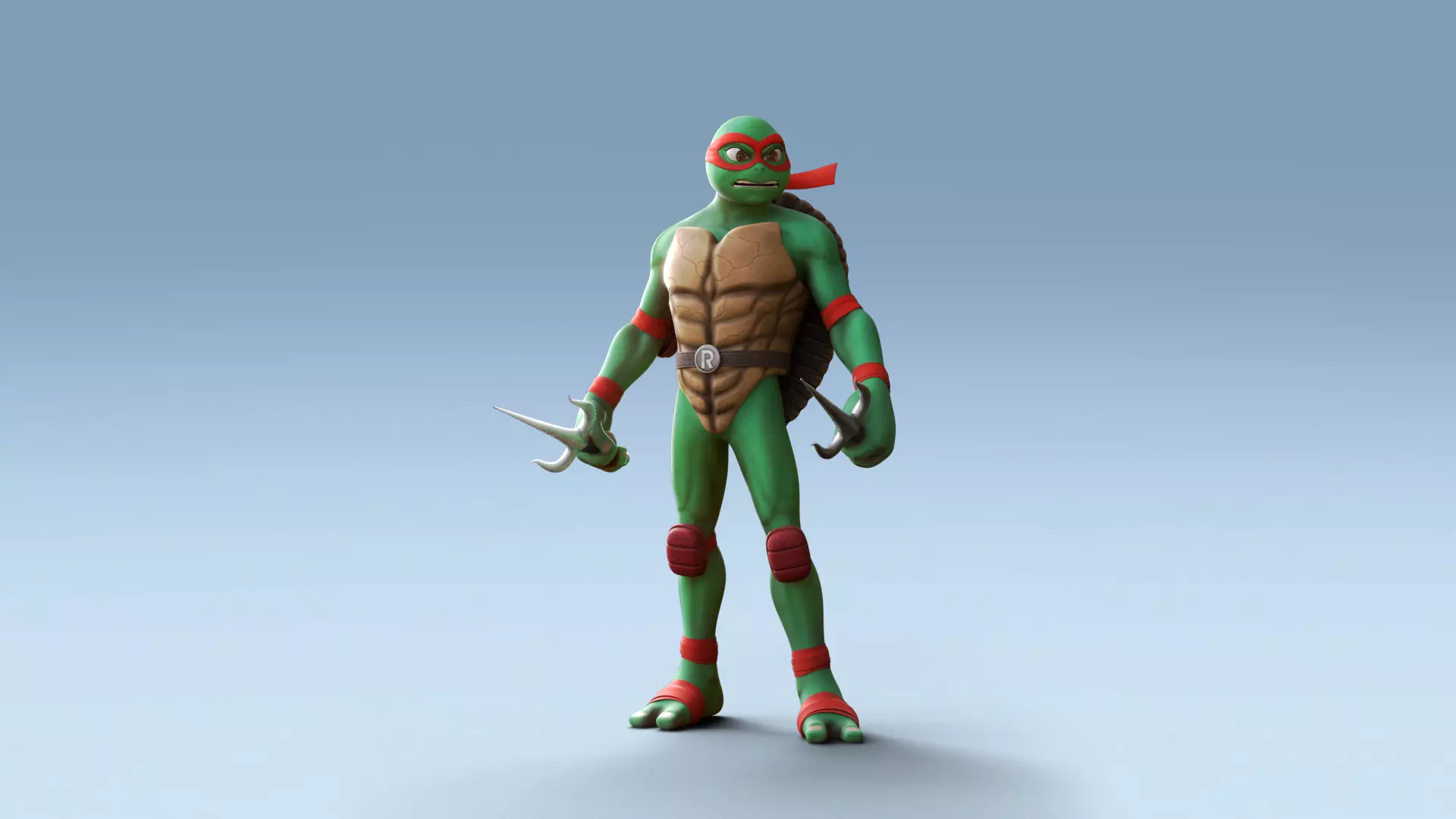 Raphael Ninja Turtle Low-poly 3D model_0