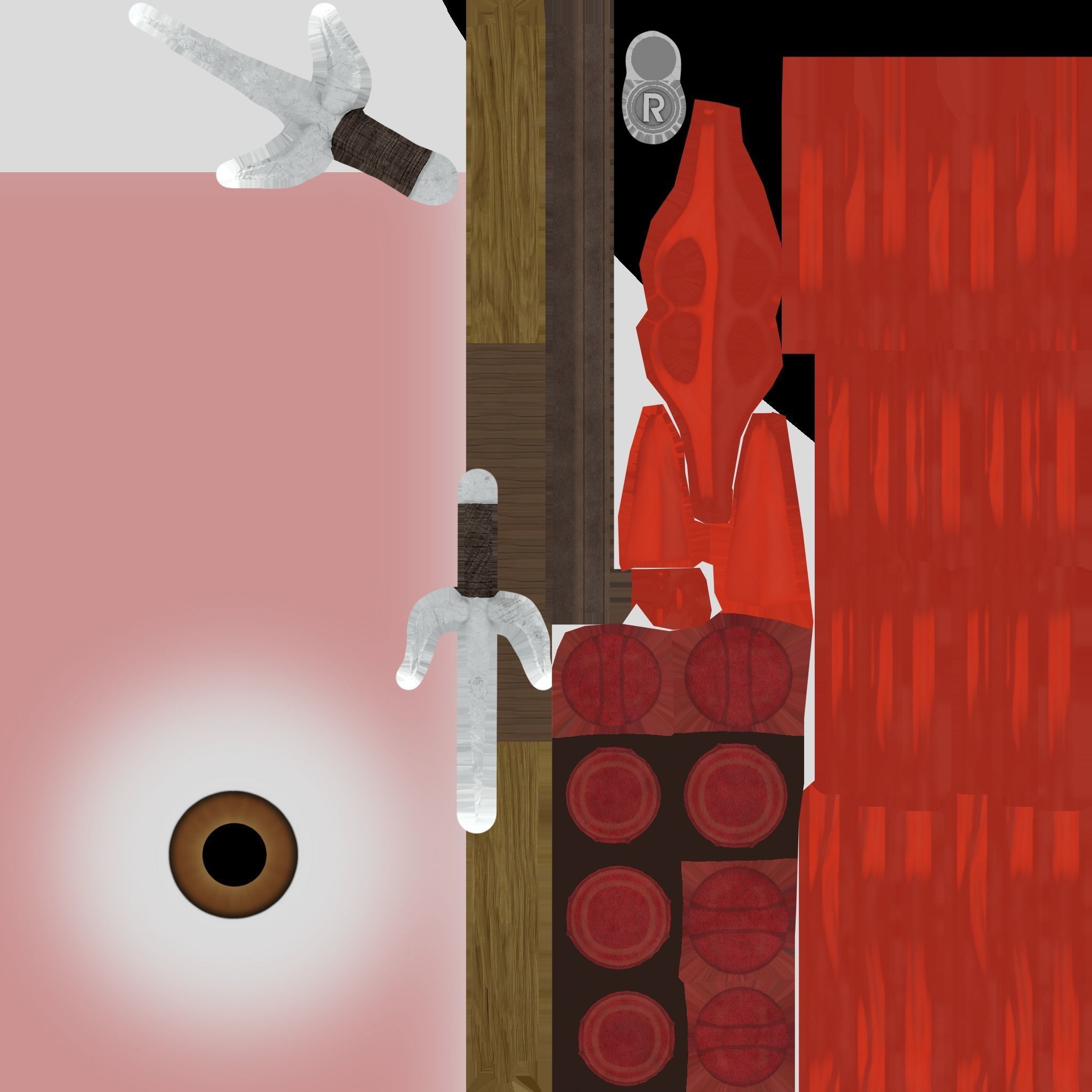 Raphael Ninja Turtle Low-poly 3D model_8