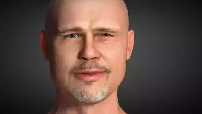 Man Brad Pitt Character Low-poly 3D model