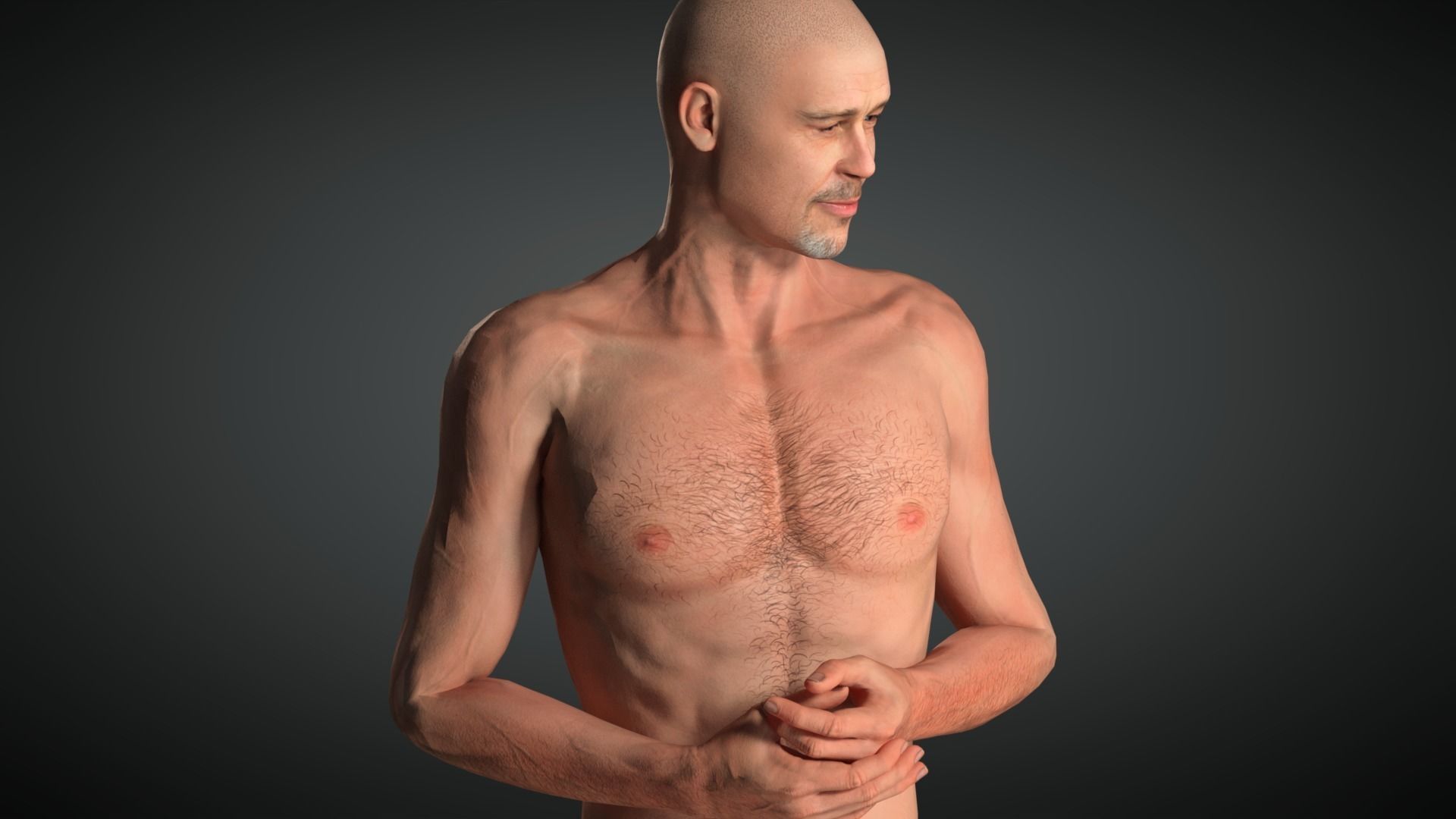 Man Brad Pitt Character Low-poly 3D model_10