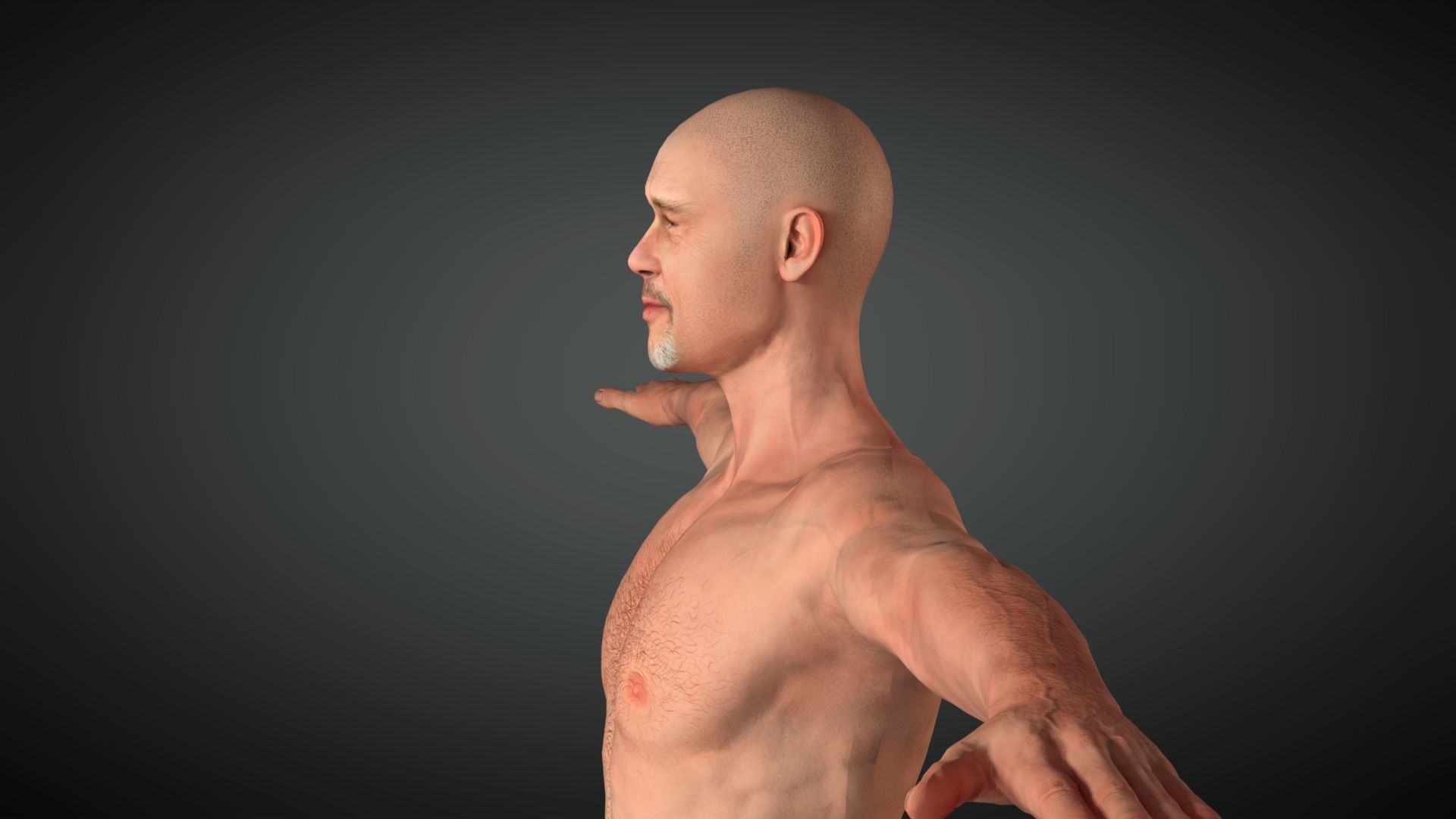 Man Brad Pitt Character Low-poly 3D model_11