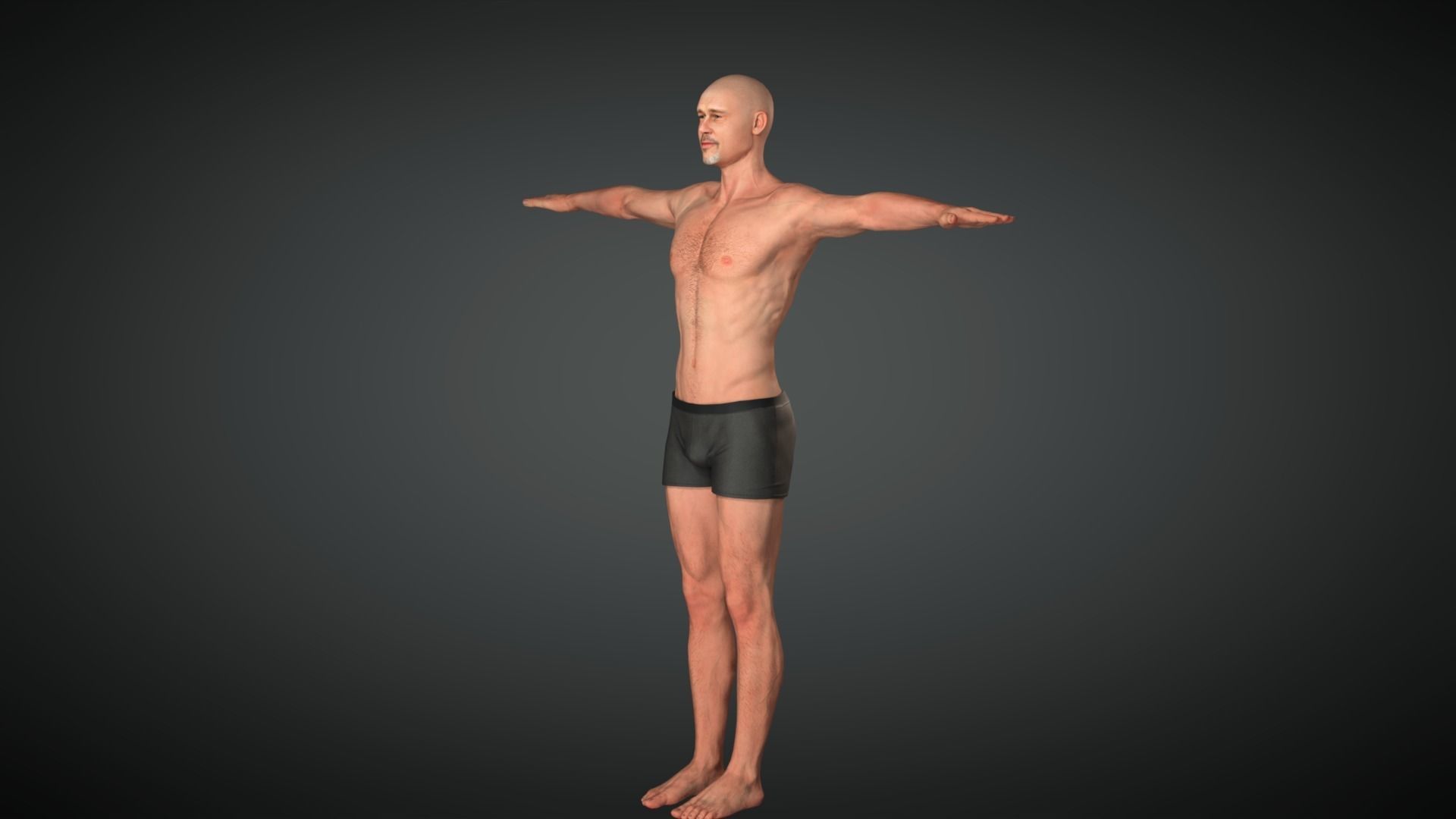 Man Brad Pitt Character Low-poly 3D model_6