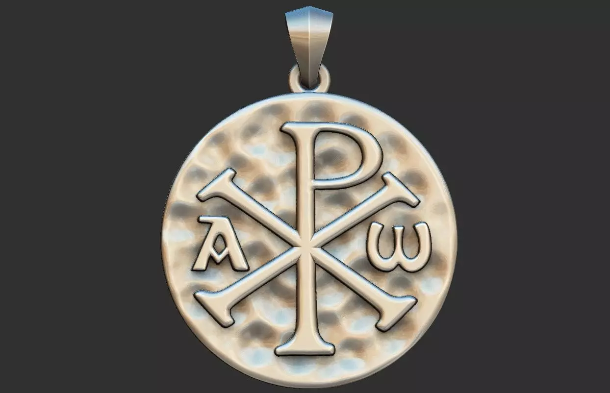 Chi-Rho PX Medal 3D print model_0