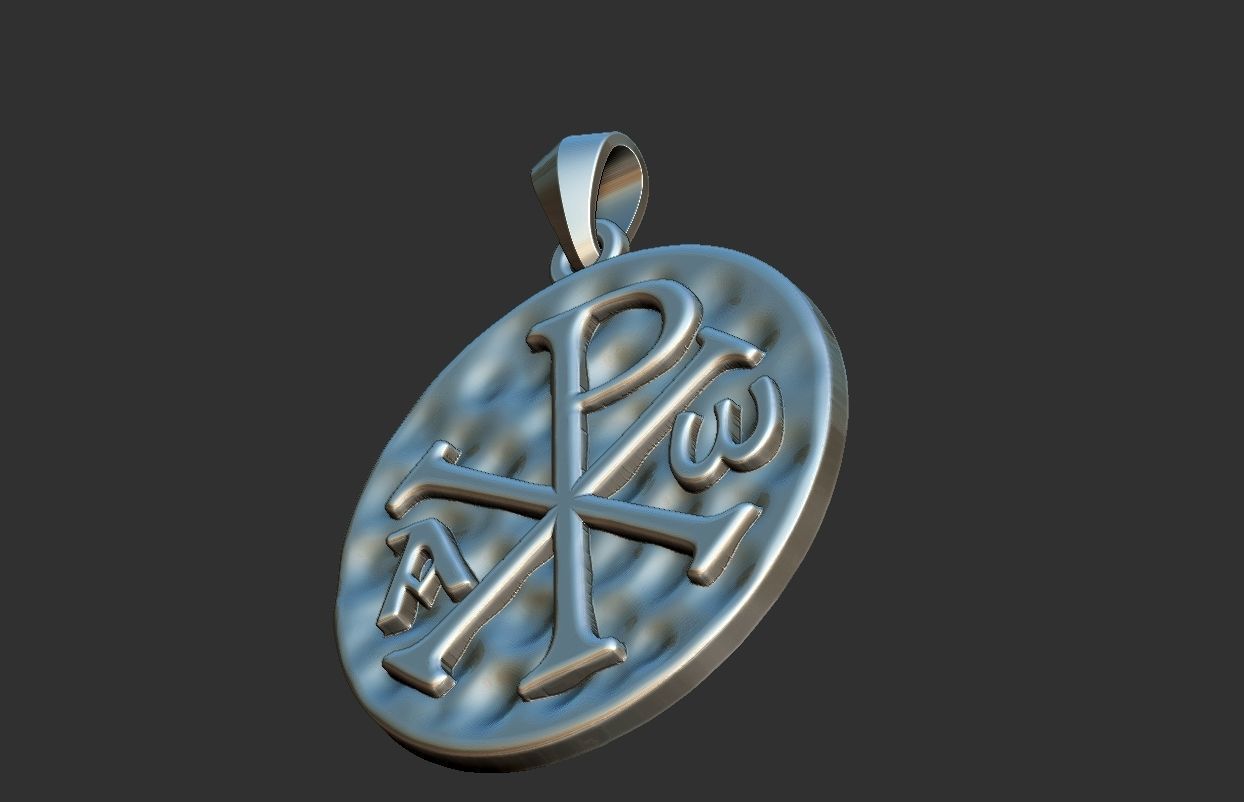Chi-Rho PX Medal 3D print model_11