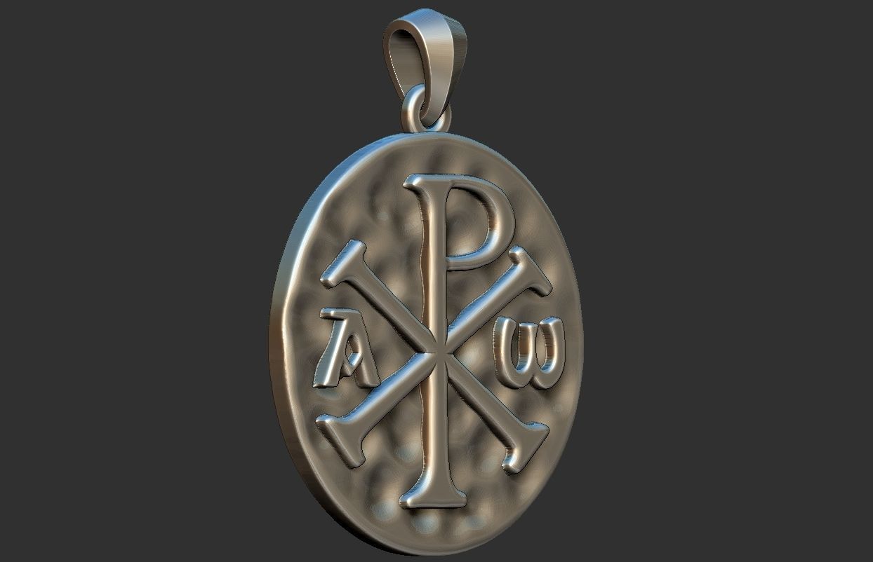 Chi-Rho PX Medal 3D print model_2