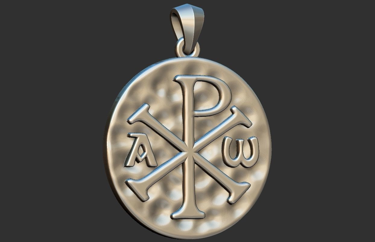 Chi-Rho PX Medal 3D print model_1