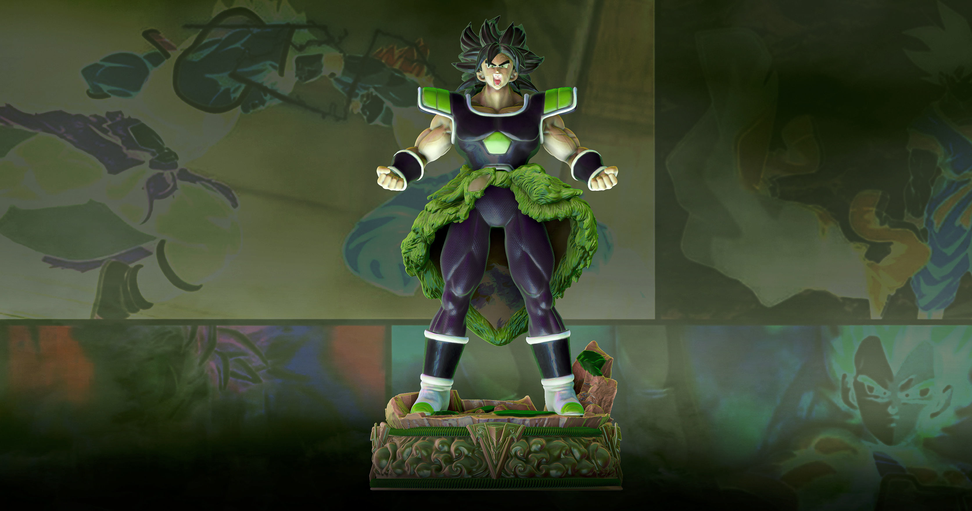 broly dragon ball super 3D print model_1