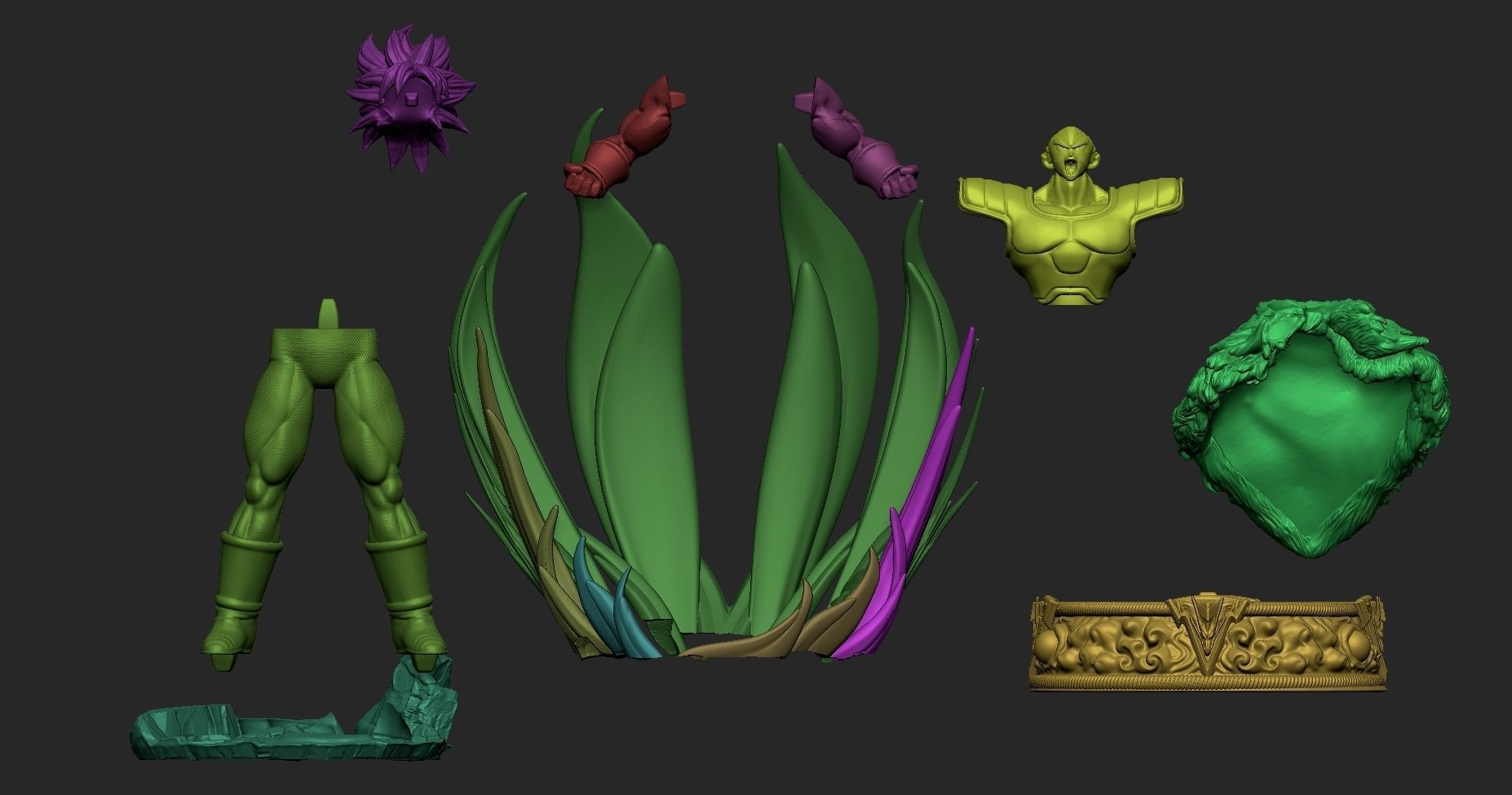 broly dragon ball super 3D print model_2