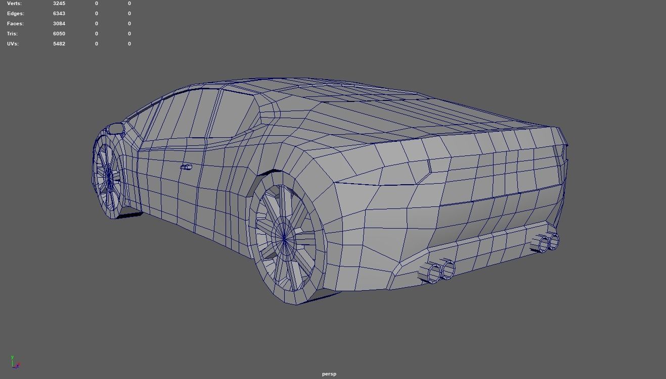 Low Poly Sport Car 01 Low-poly 3D model_11