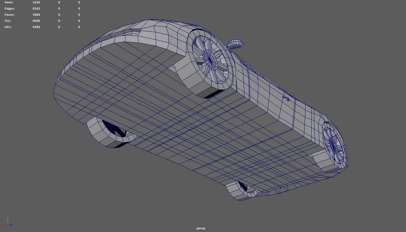 Low Poly Sport Car 01 Low-poly 3D model_12