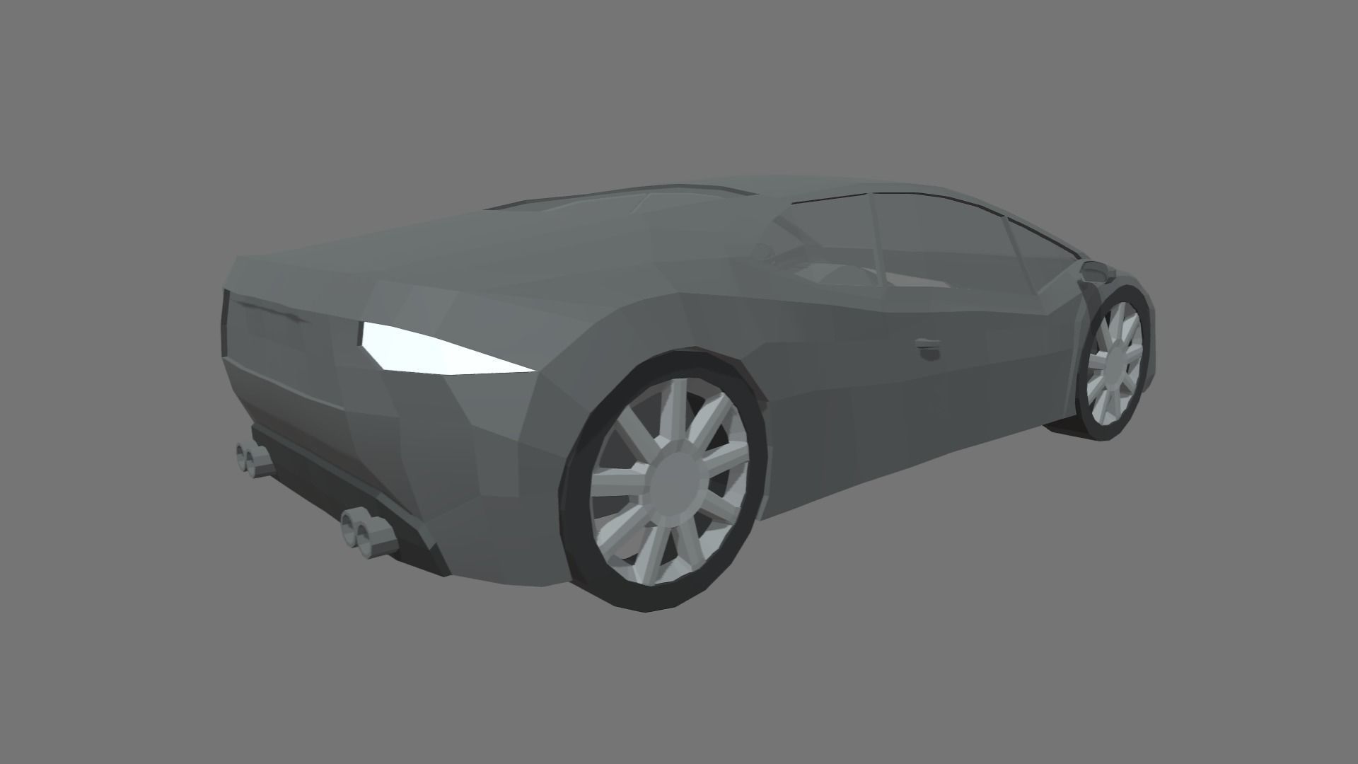 Low Poly Sport Car 01 Low-poly 3D model_5