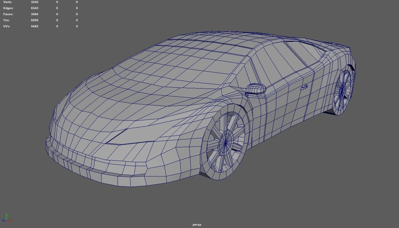Low Poly Sport Car 01 Low-poly 3D model_6