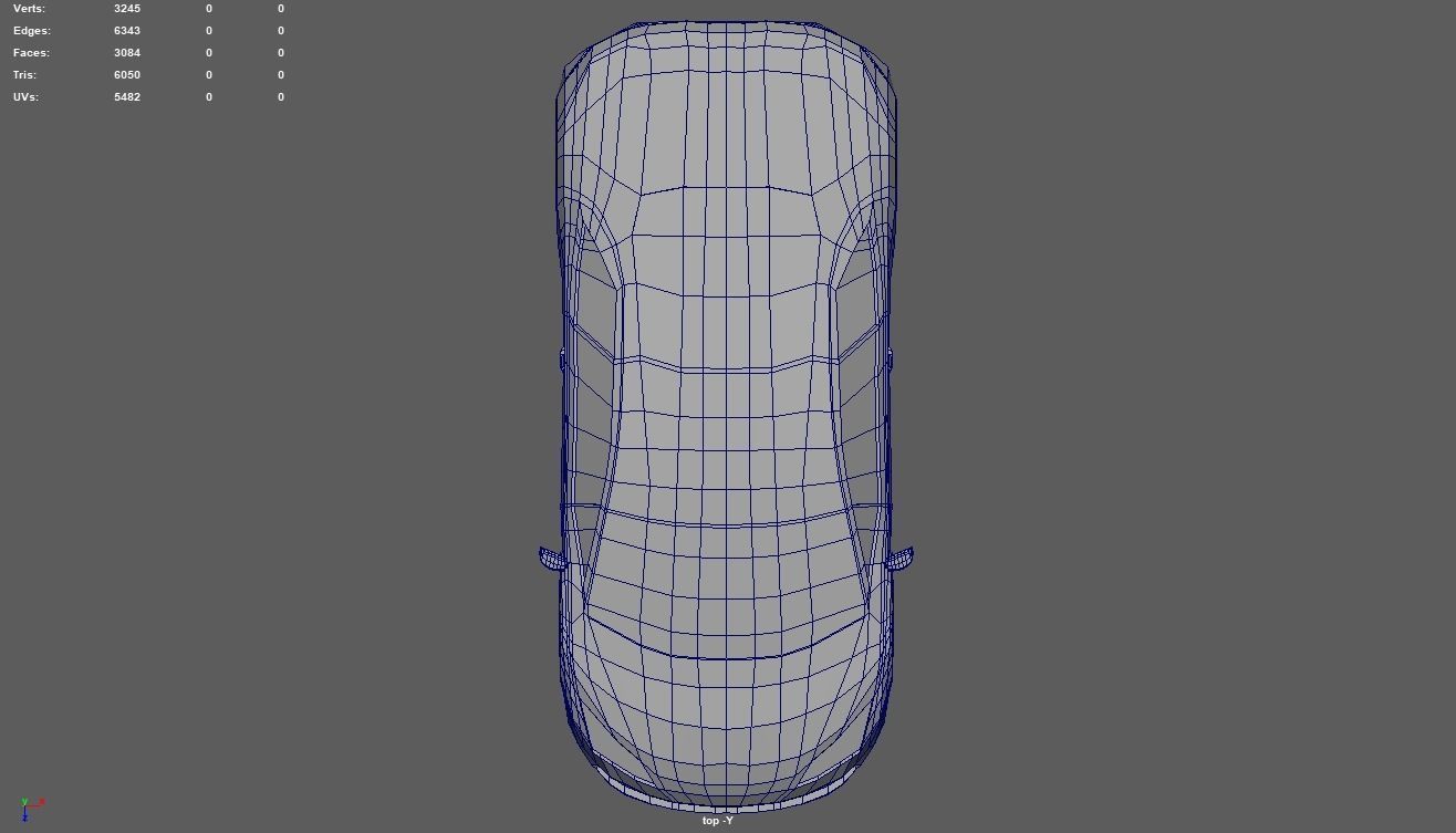 Low Poly Sport Car 01 Low-poly 3D model_8