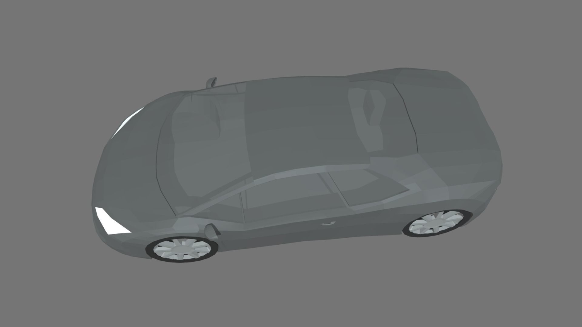 Low Poly Sport Car 01 Low-poly 3D model_2