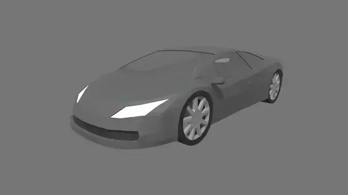Low Poly Sport Car 01 Low-poly 3D model