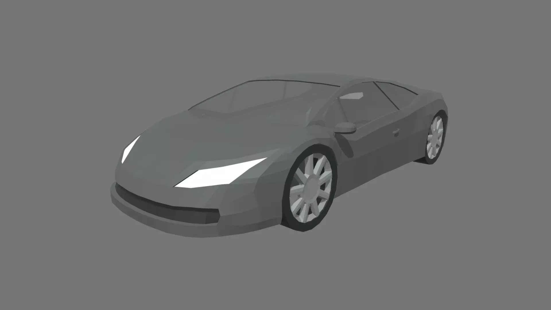 Low Poly Sport Car 01 Low-poly 3D model_0