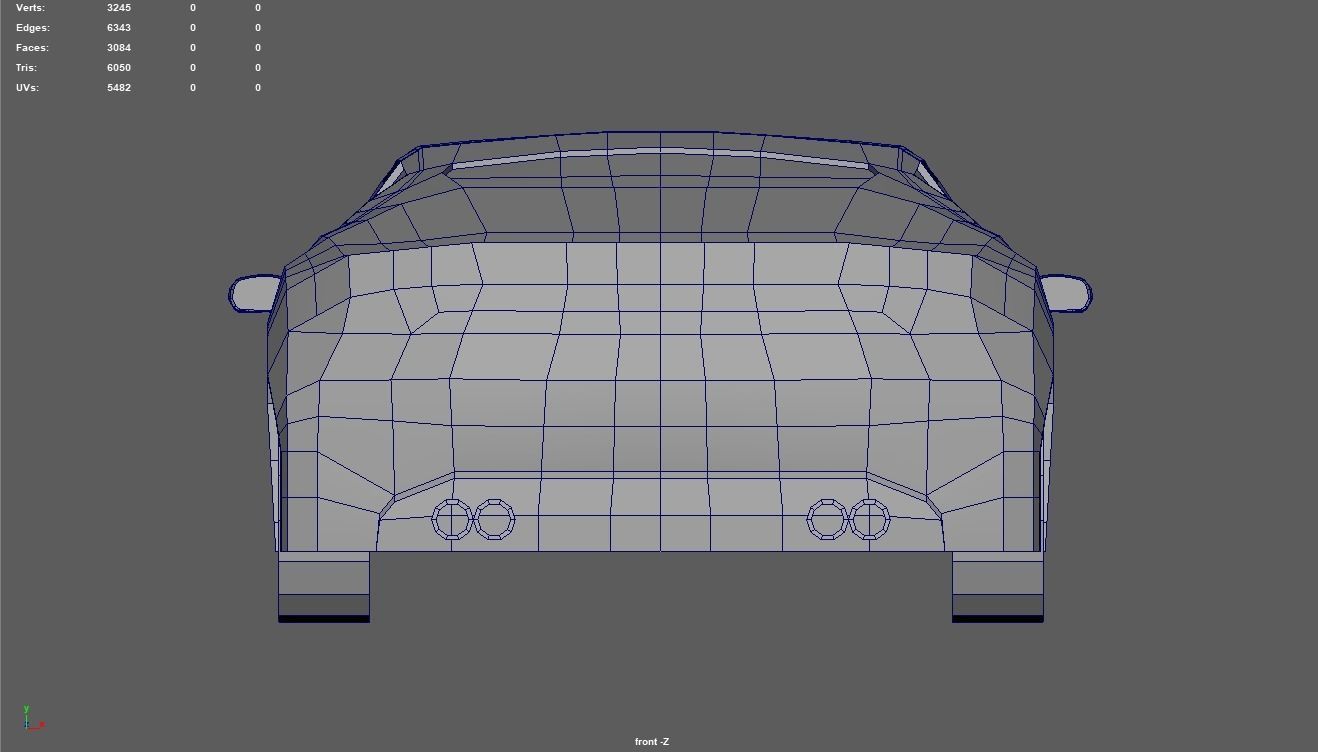 Low Poly Sport Car 01 Low-poly 3D model_10