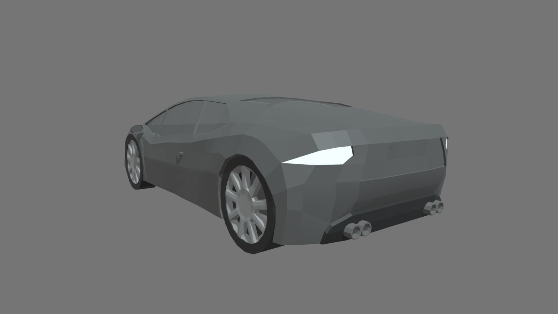 Low Poly Sport Car 01 Low-poly 3D model_1