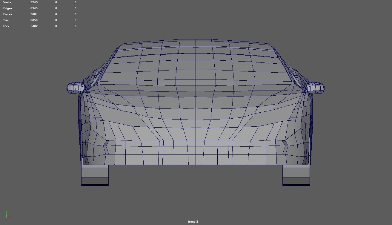Low Poly Sport Car 01 Low-poly 3D model_9