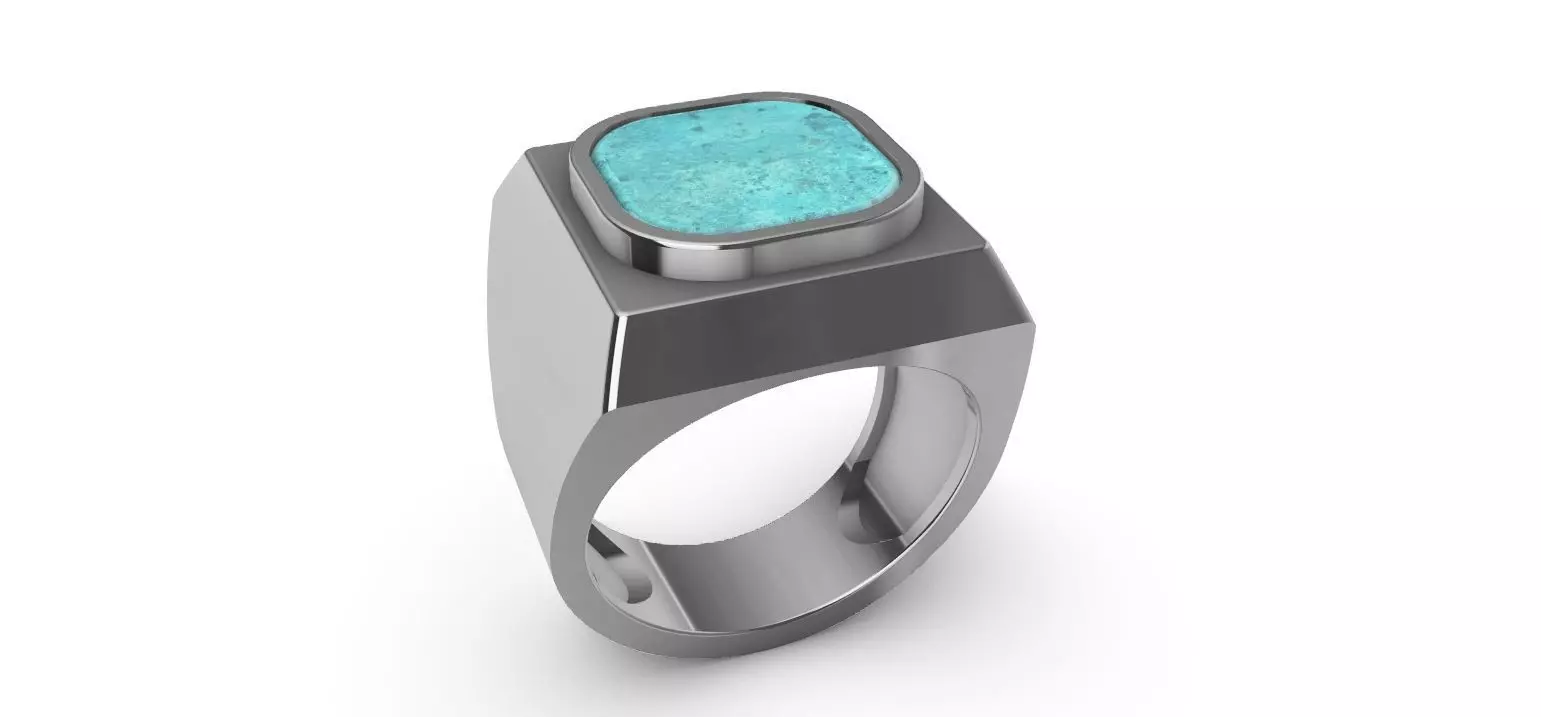 Square Ring Stone 3D print model