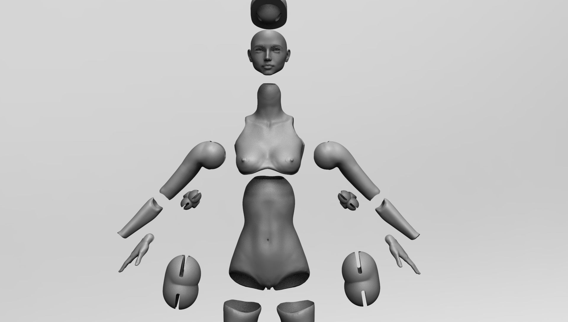 Ana de armas bjd 3D print model_12