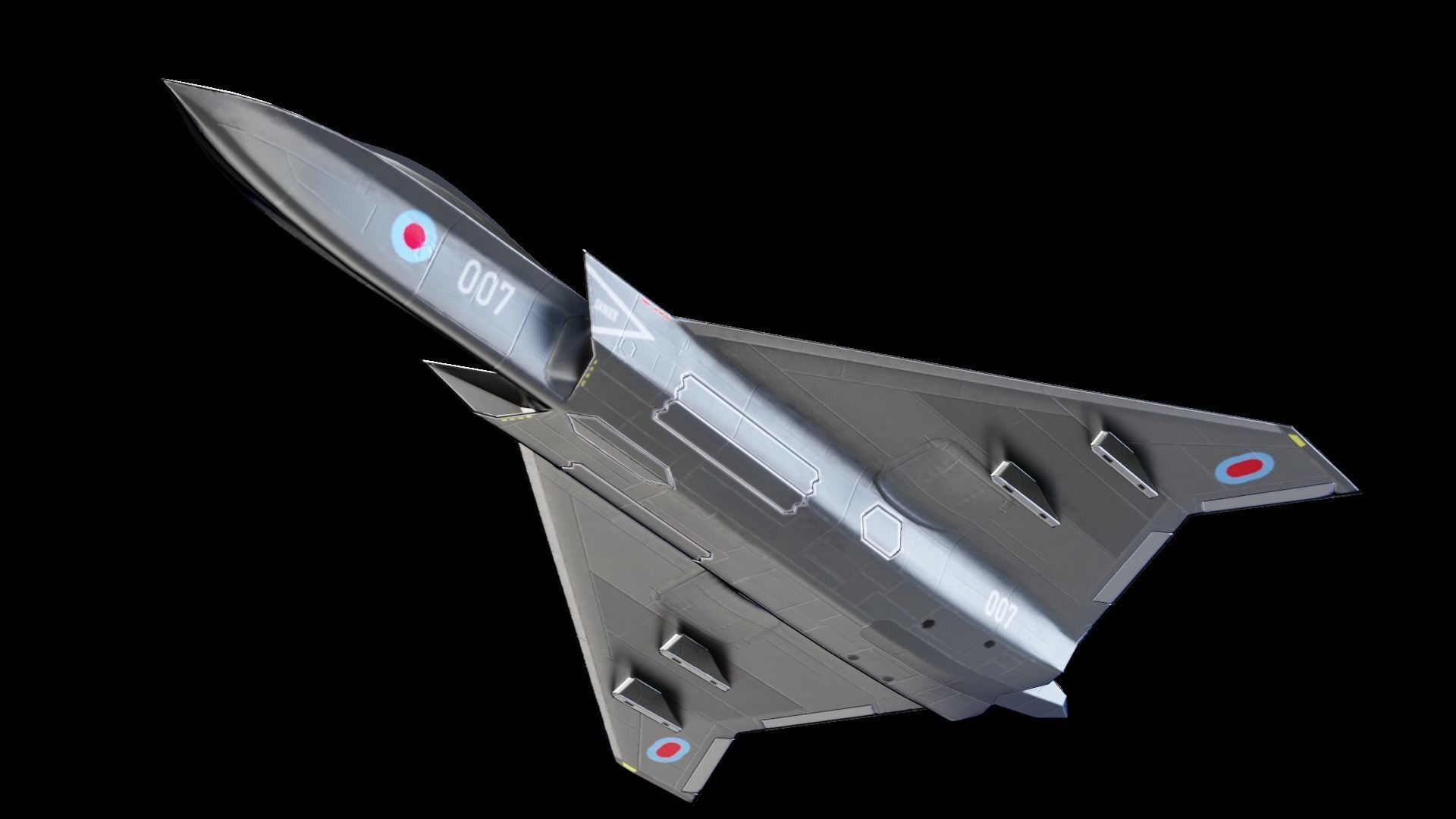 BAE Systems Tempest British Concept Fighter Low-poly 3D model_3