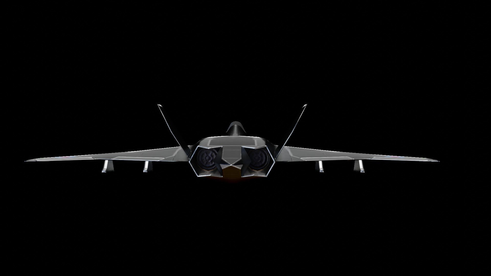 BAE Systems Tempest British Concept Fighter Low-poly 3D model_7