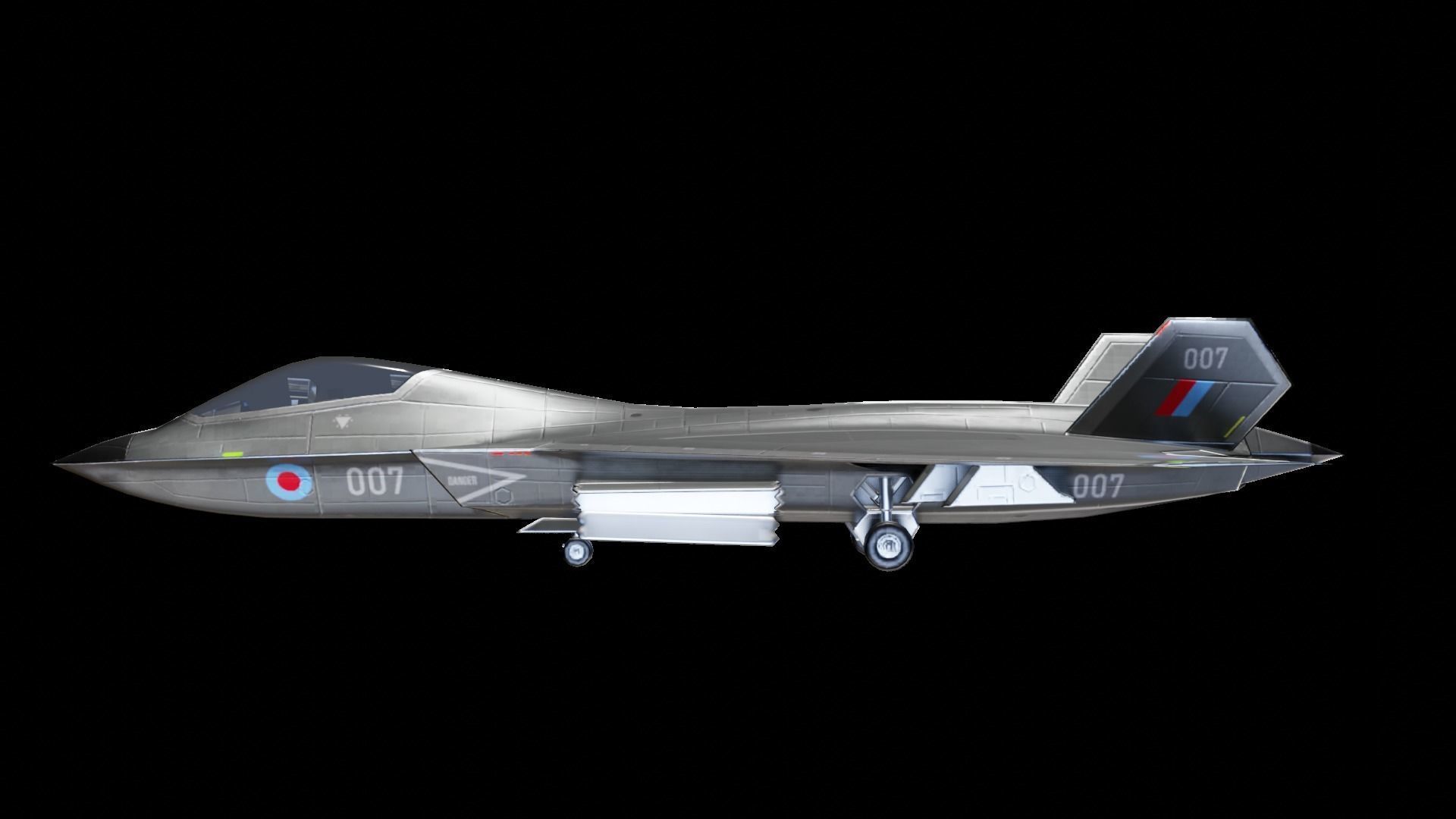 BAE Systems Tempest British Concept Fighter Low-poly 3D model_9