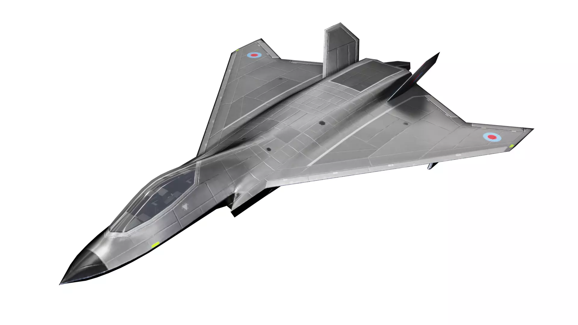BAE Systems Tempest British Concept Fighter Low-poly 3D model_0