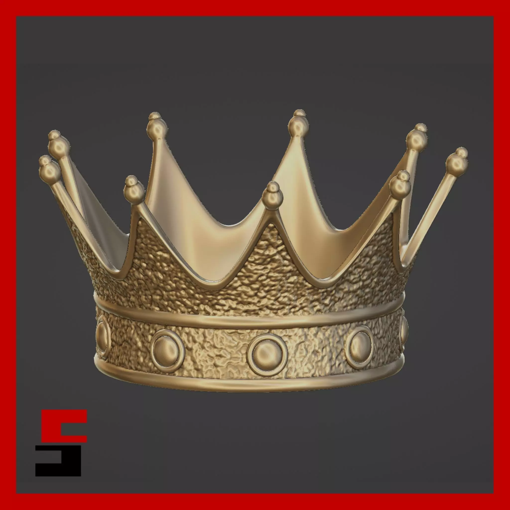 Crown 3D print model_0