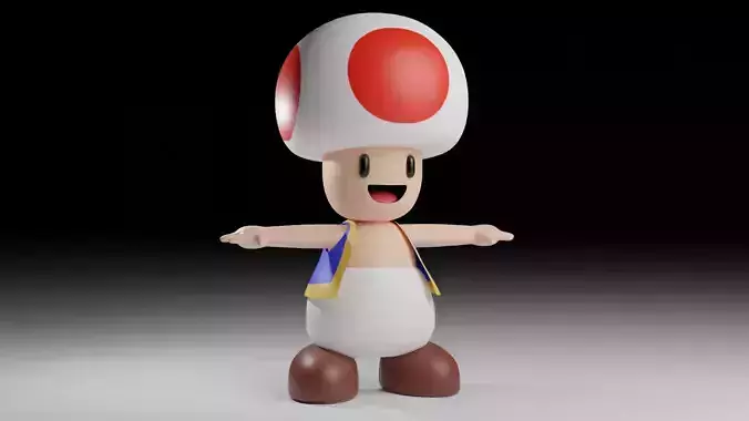 Toad 3D Rigged Model Low-poly 3D model