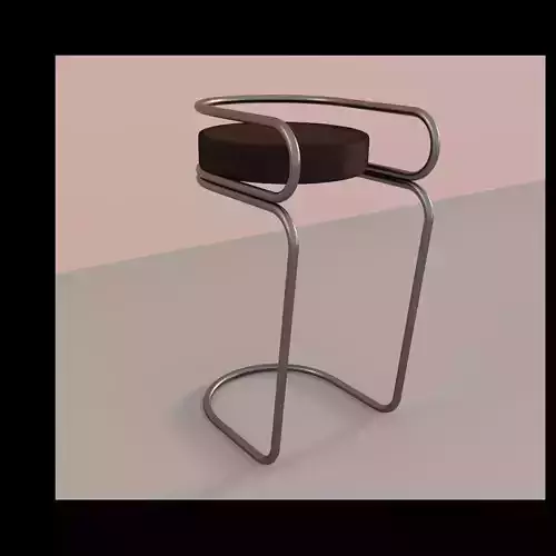 A bar stool with a round seat