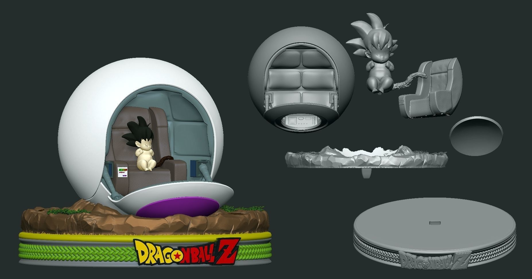 dragon ball goku capsule 3D print model_5