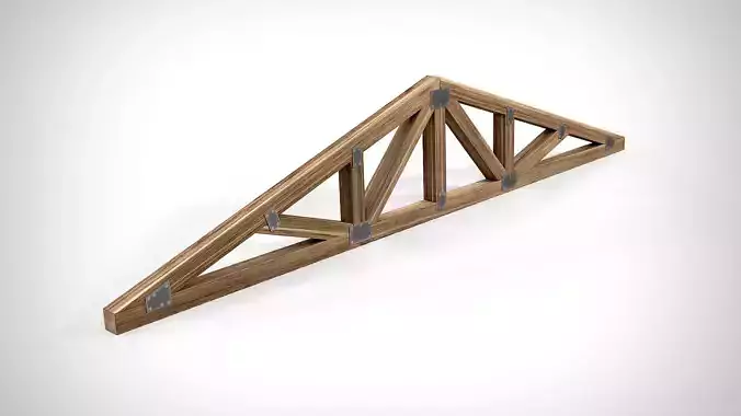 Wooden Truss Double Fan PBR