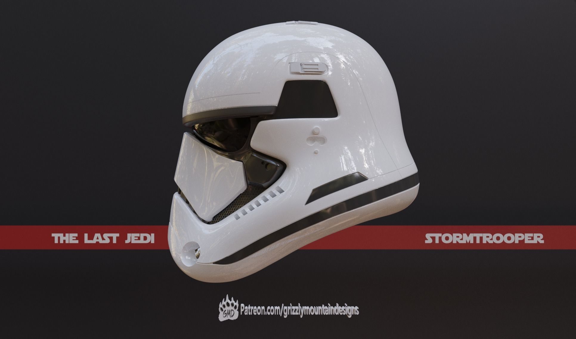 The Last Jedi Storm trooper accurate helmet FOTK ready to print 3D print model_1