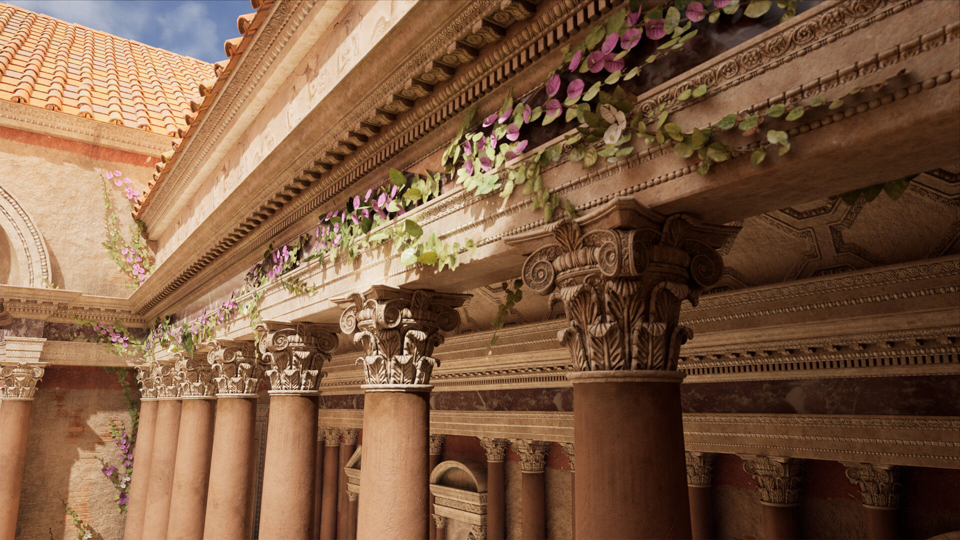 66 Columns Rome Greece and Persia Low-poly 3D model_8
