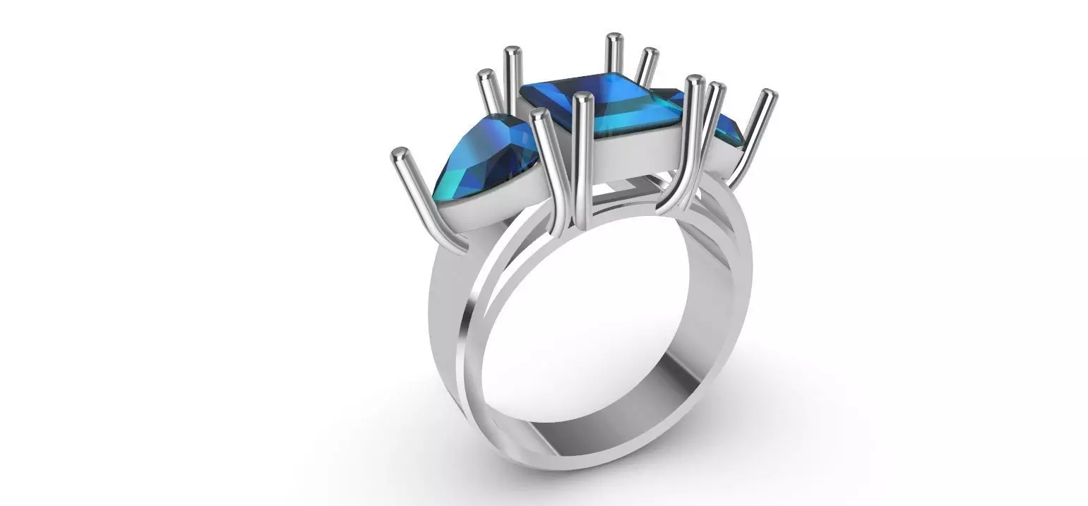 Nepal Ring Stones 3D print model