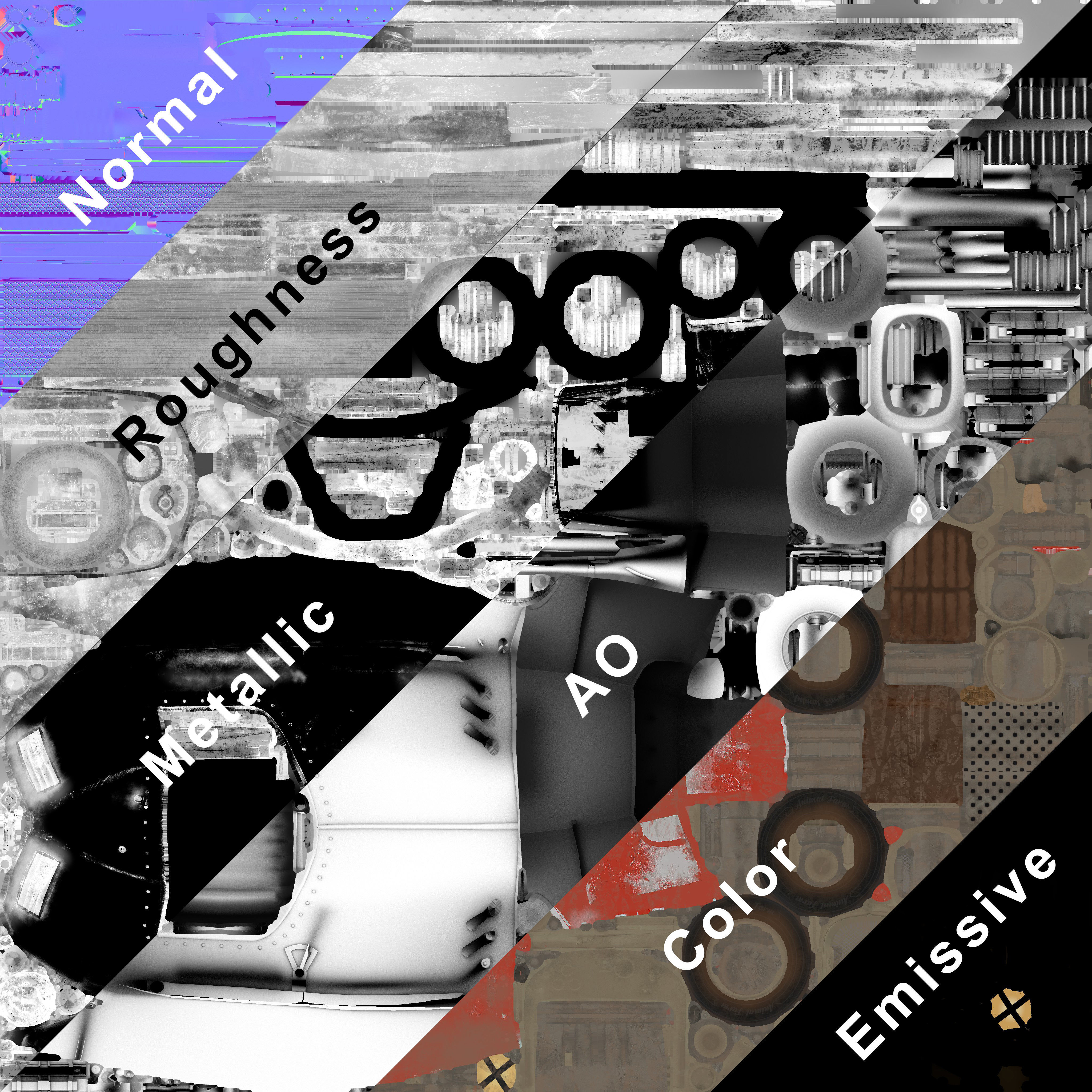 Pig racing car Low-poly 3D model_21