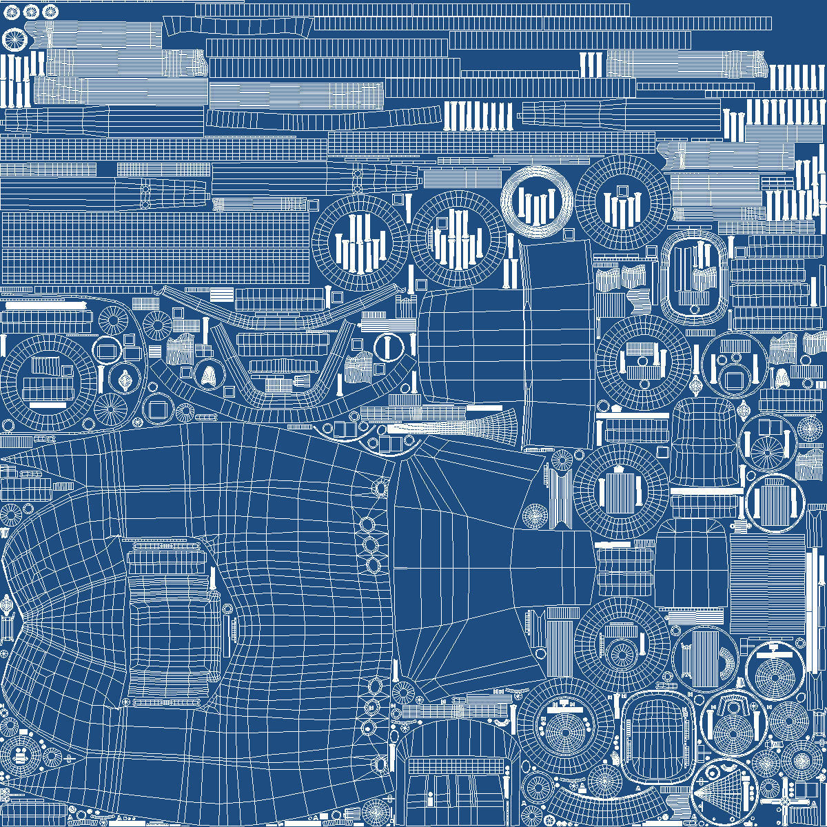 Pig racing car Low-poly 3D model_20