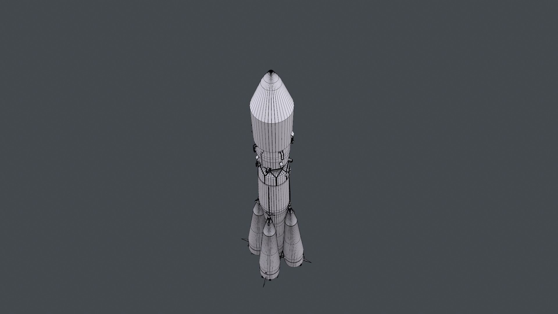 3D model Space Rocket Vostok 1 Low-poly 3D model_6