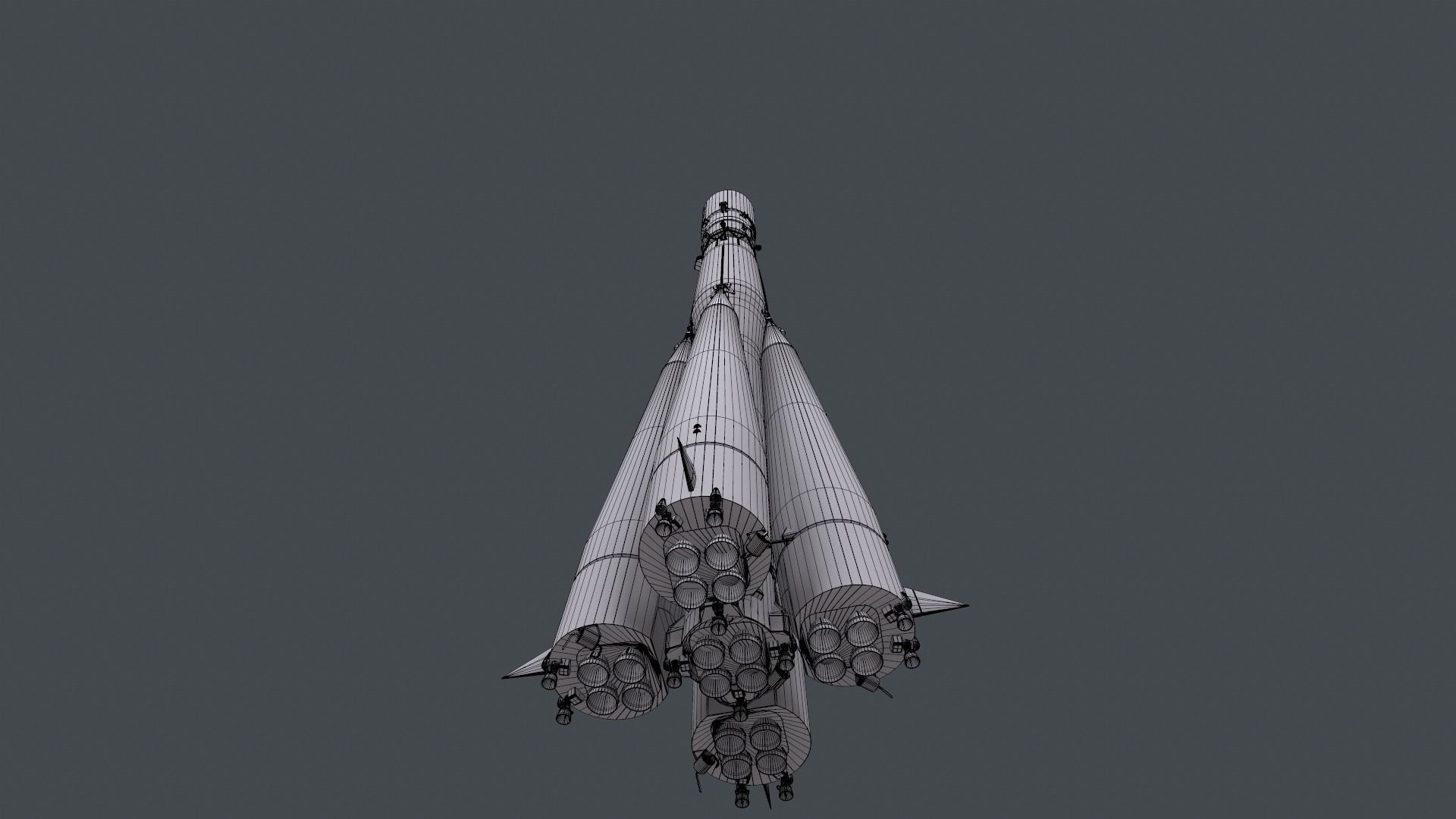 3D model Space Rocket Vostok 1 Low-poly 3D model_5