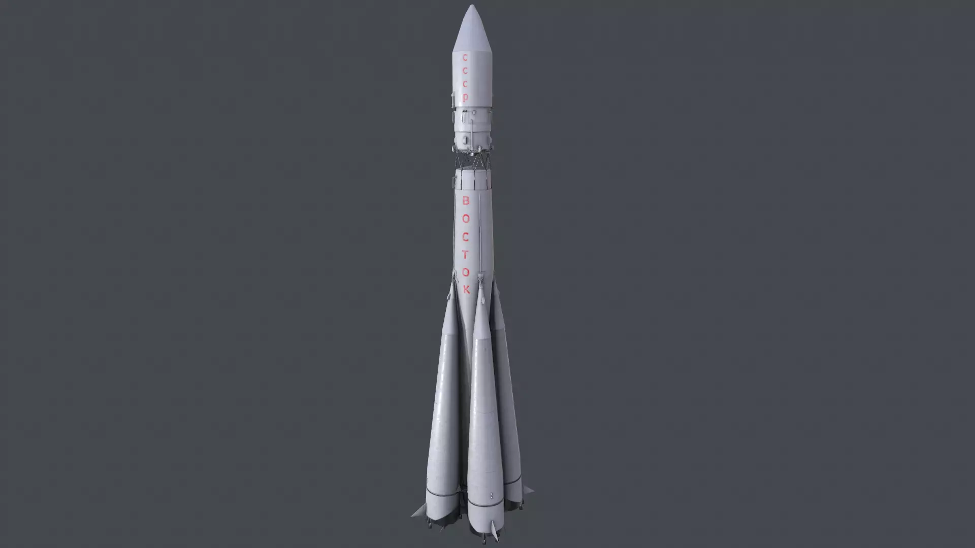 3D model Space Rocket Vostok 1 Low-poly 3D model_0